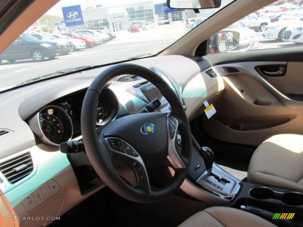 2013 Elantra Limited - Sparkling Ruby / Beige photo #6