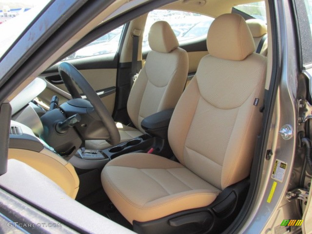 2013 Elantra GLS - Desert Bronze / Beige photo #7