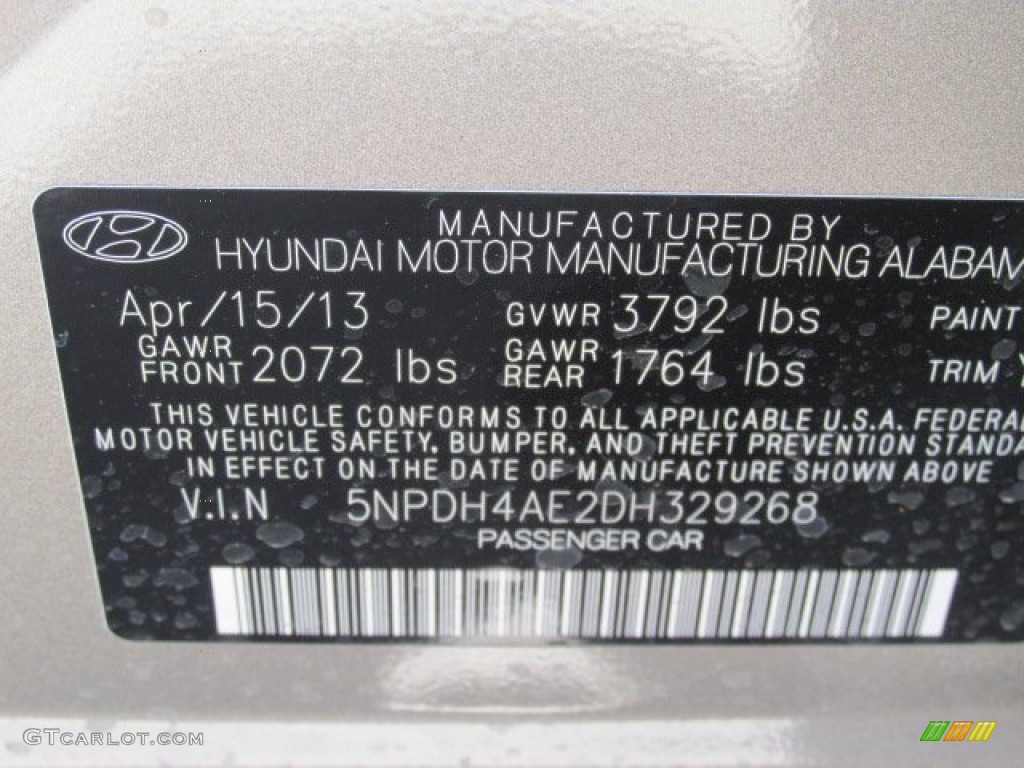 2013 Elantra GLS - Desert Bronze / Beige photo #10