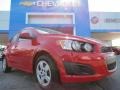 2013 Victory Red Chevrolet Sonic LS Hatch  photo #1