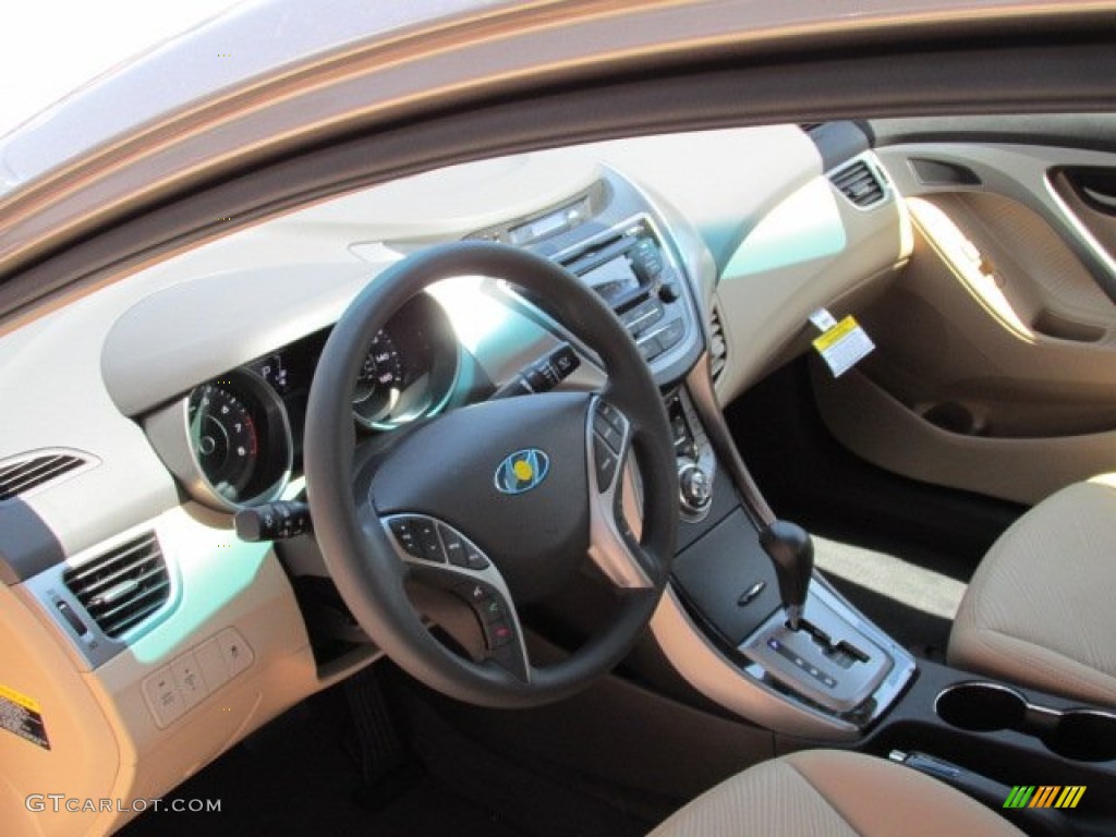 2013 Elantra GLS - Desert Bronze / Beige photo #5