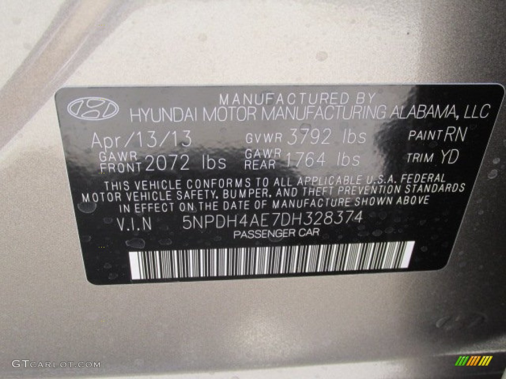 2013 Elantra GLS - Desert Bronze / Beige photo #10