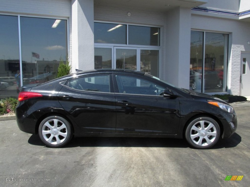 2013 Elantra Limited - Black / Gray photo #2