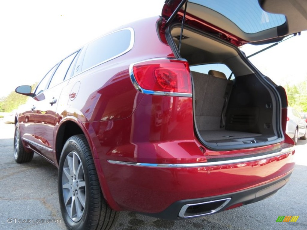 2013 Enclave Leather - Crystal Red Tintcoat / Choccachino Leather photo #11