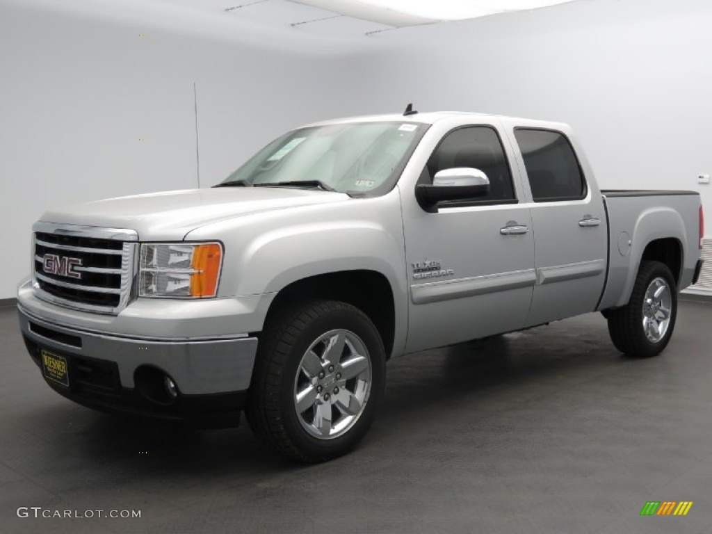 2013 Sierra 1500 SLE Crew Cab - Quicksilver Metallic / Ebony photo #1