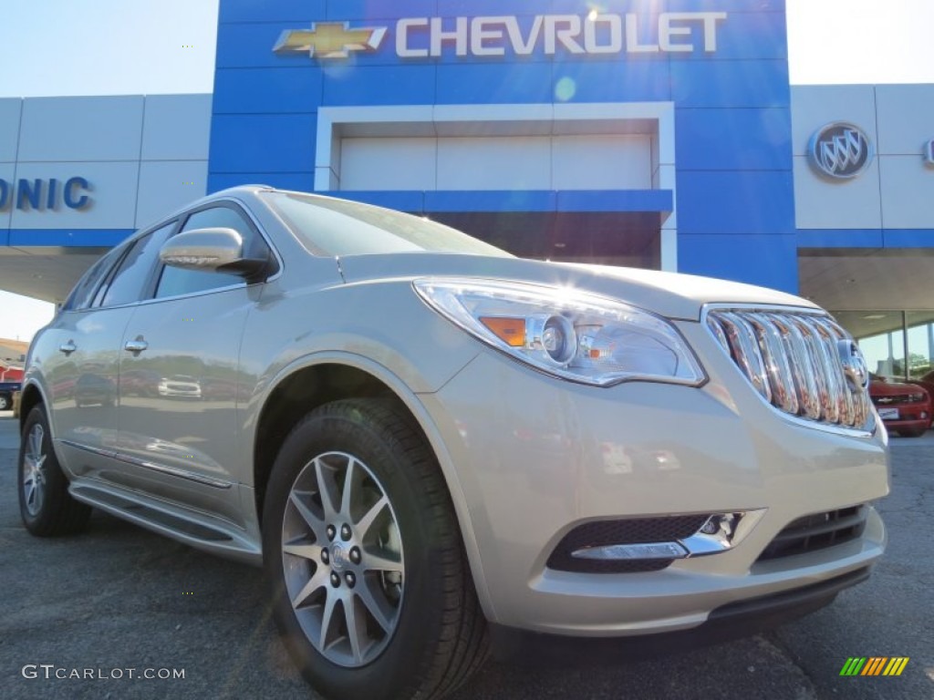 2013 Enclave Leather - Champagne Silver Metallic / Cocoa Leather photo #1