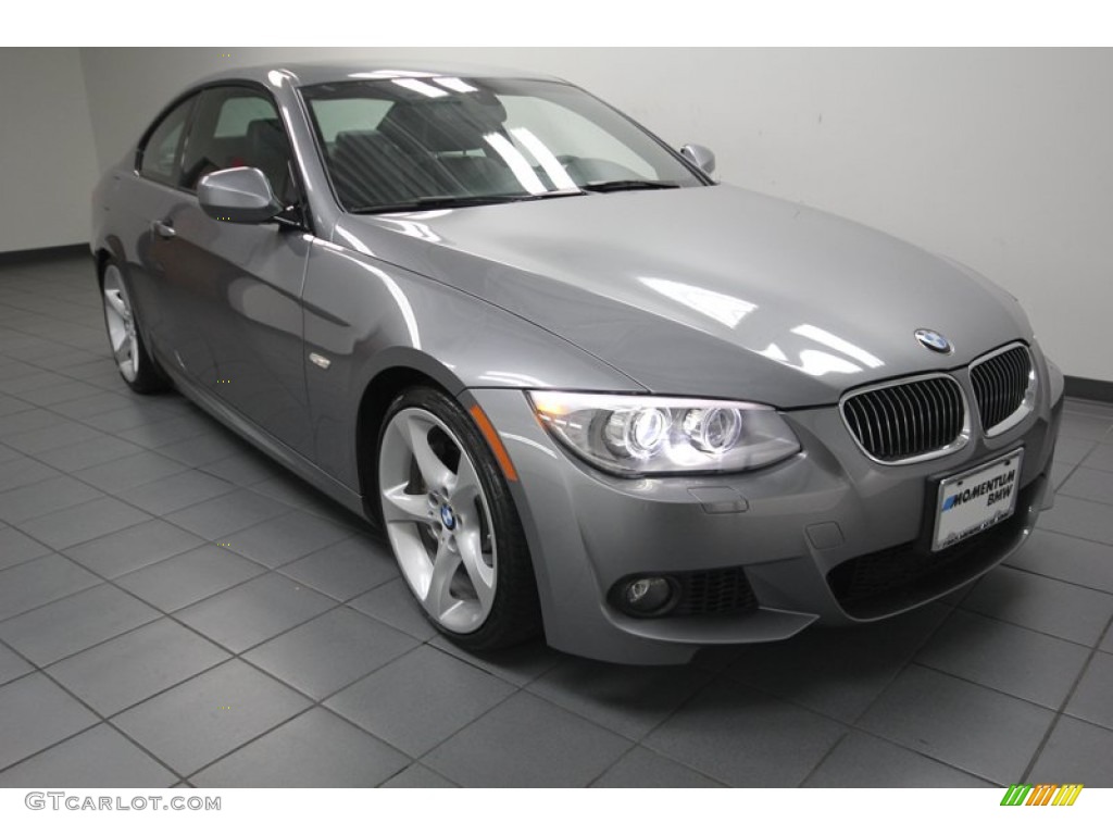 2011 3 Series 335i Coupe - Space Gray Metallic / Black photo #1