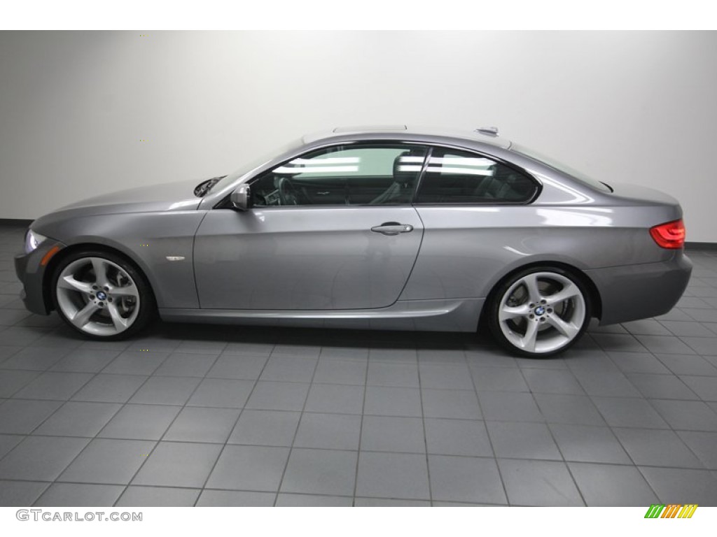 2011 3 Series 335i Coupe - Space Gray Metallic / Black photo #2
