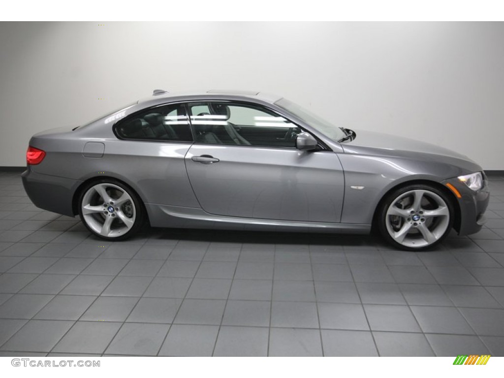 2011 3 Series 335i Coupe - Space Gray Metallic / Black photo #7