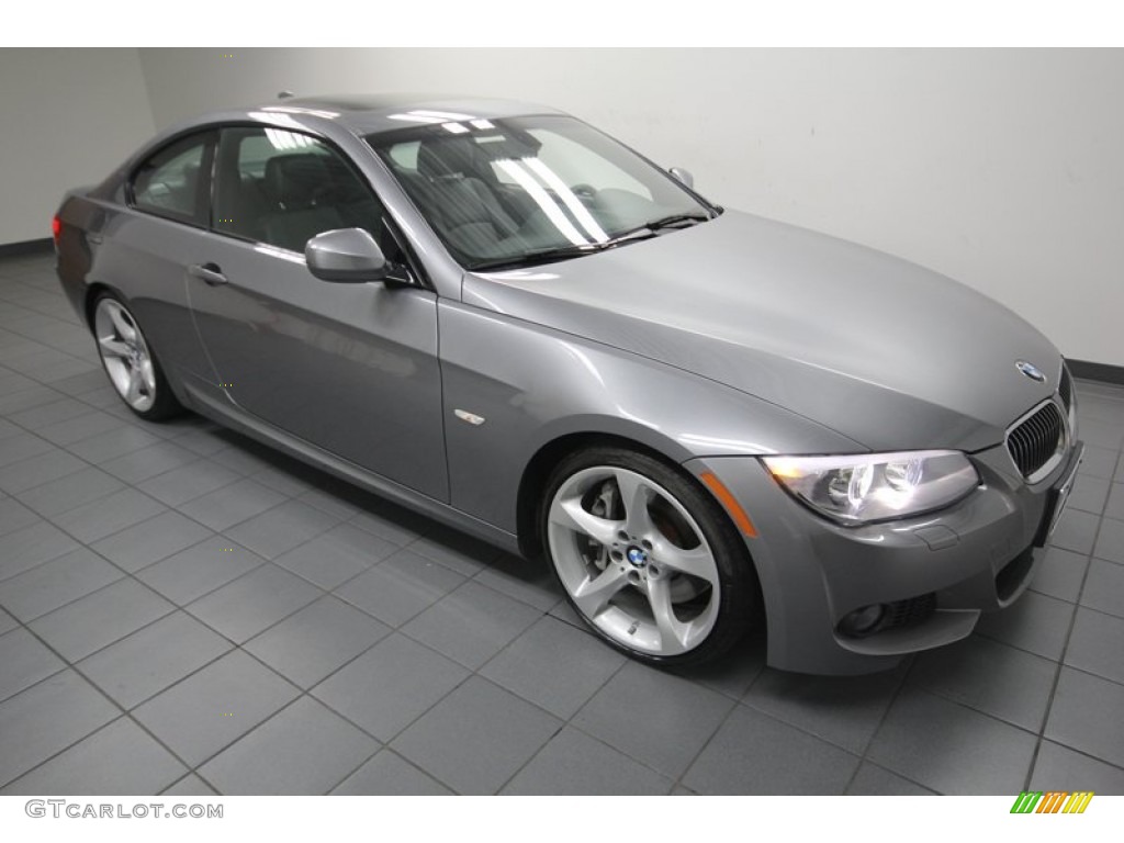 2011 3 Series 335i Coupe - Space Gray Metallic / Black photo #8