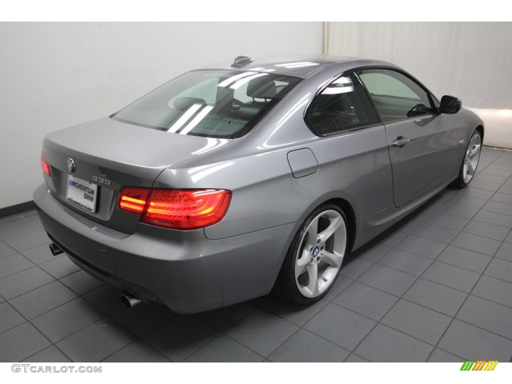2011 3 Series 335i Coupe - Space Gray Metallic / Black photo #11
