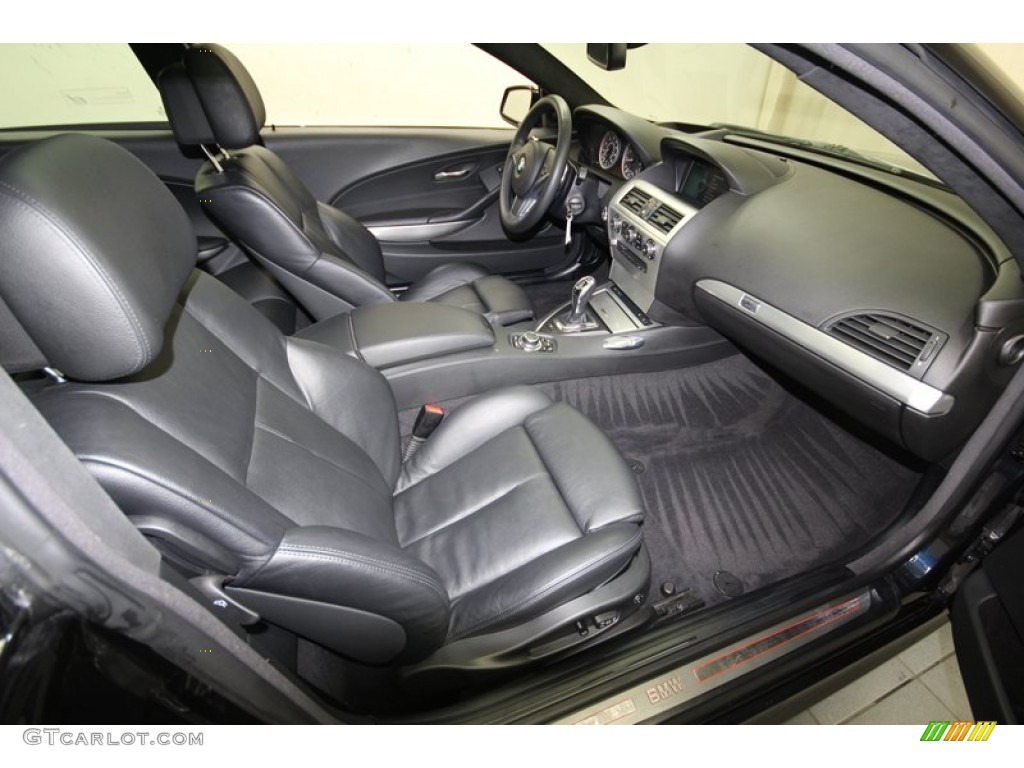 Black Interior 2010 BMW 6 Series 650i Coupe Photo #80348811