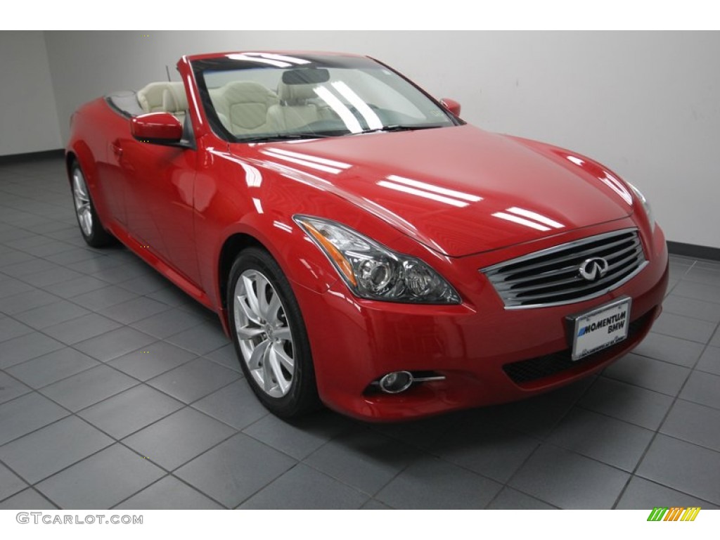 2011 G 37 Convertible - Vibrant Red / Wheat photo #1