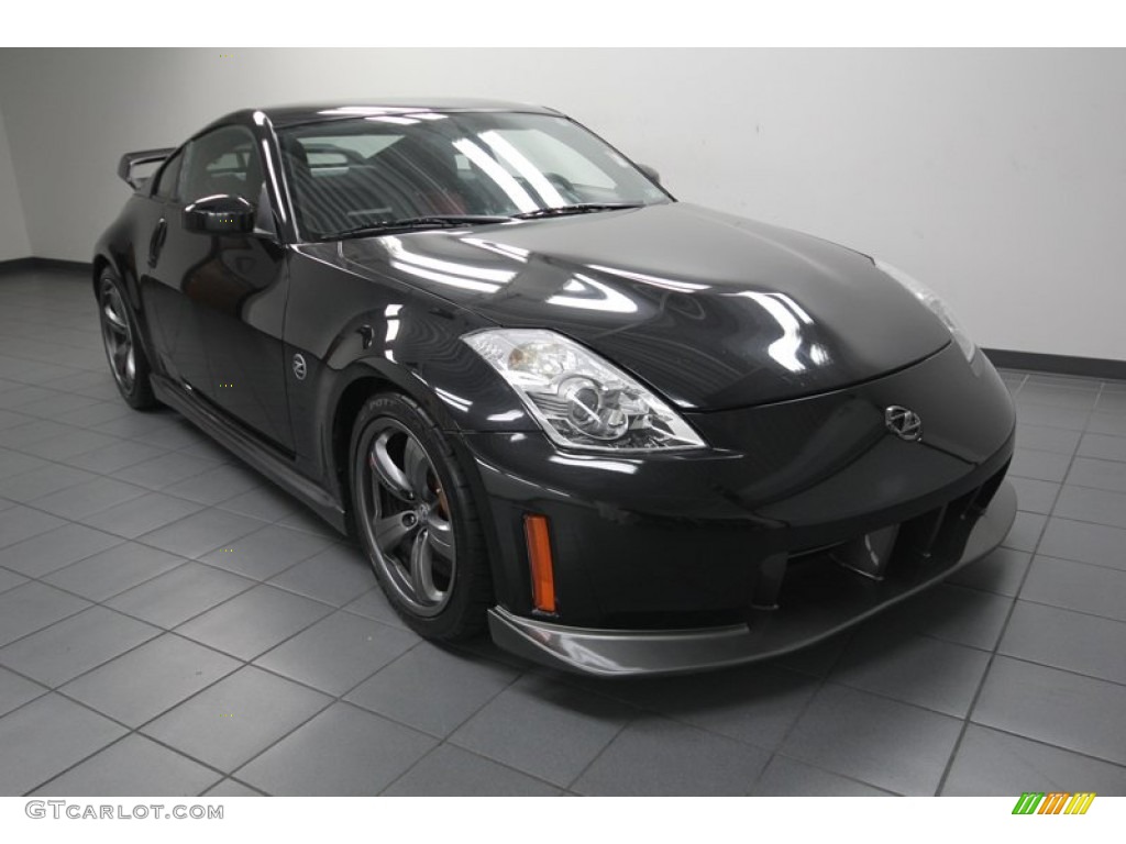 2007 350Z NISMO Coupe - Magnetic Black Pearl / Carbon/Red photo #1
