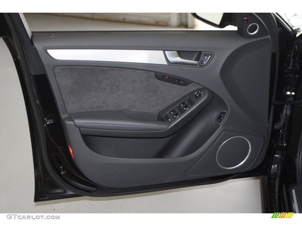 2012 Audi S4 3.0T quattro Sedan Black/Black Door Panel Photo #80349610