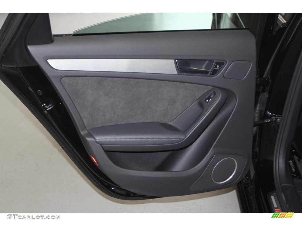 2012 Audi S4 3.0T quattro Sedan Black/Black Door Panel Photo #80349766