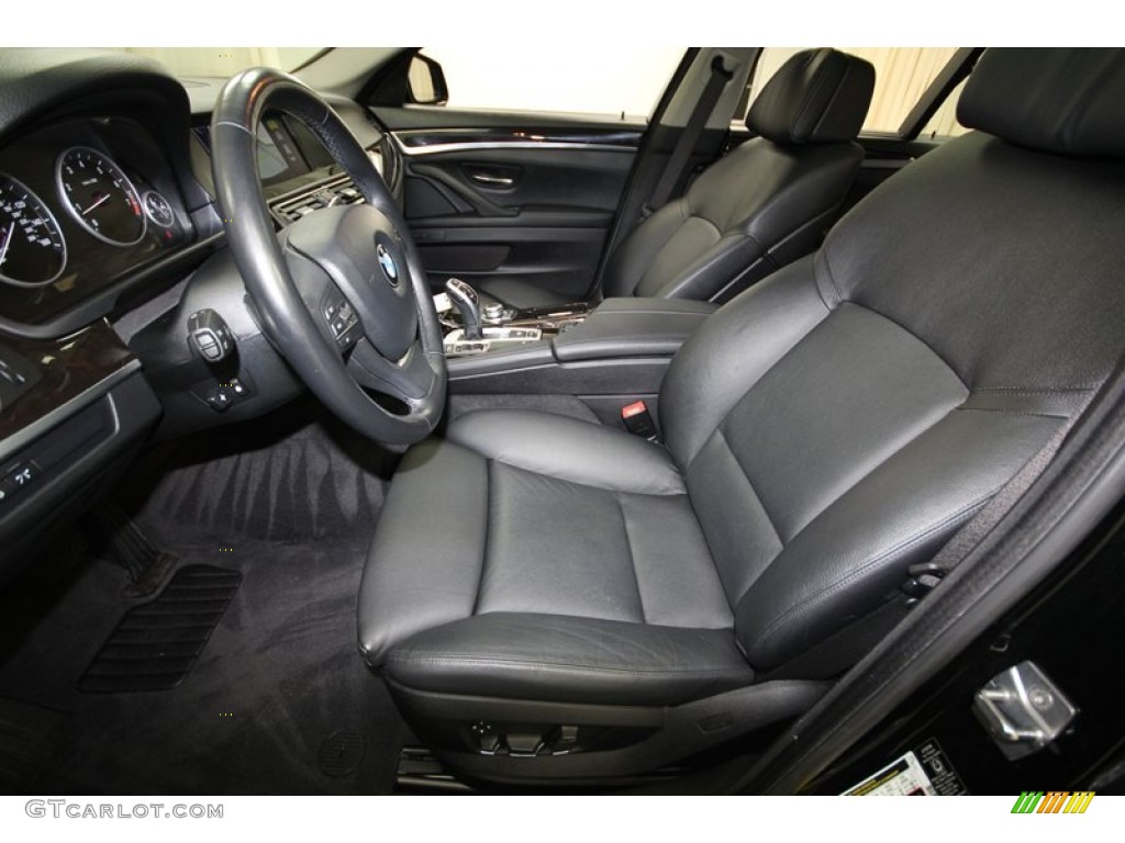Black Interior 2011 BMW 5 Series 550i Sedan Photo #80349789