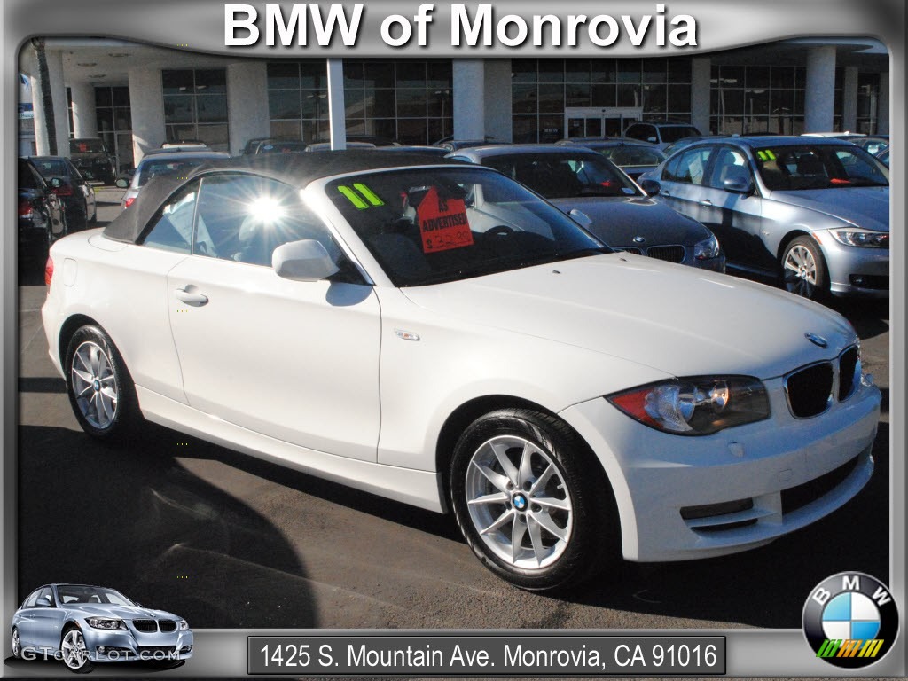 2011 1 Series 128i Convertible - Alpine White / Gray photo #1
