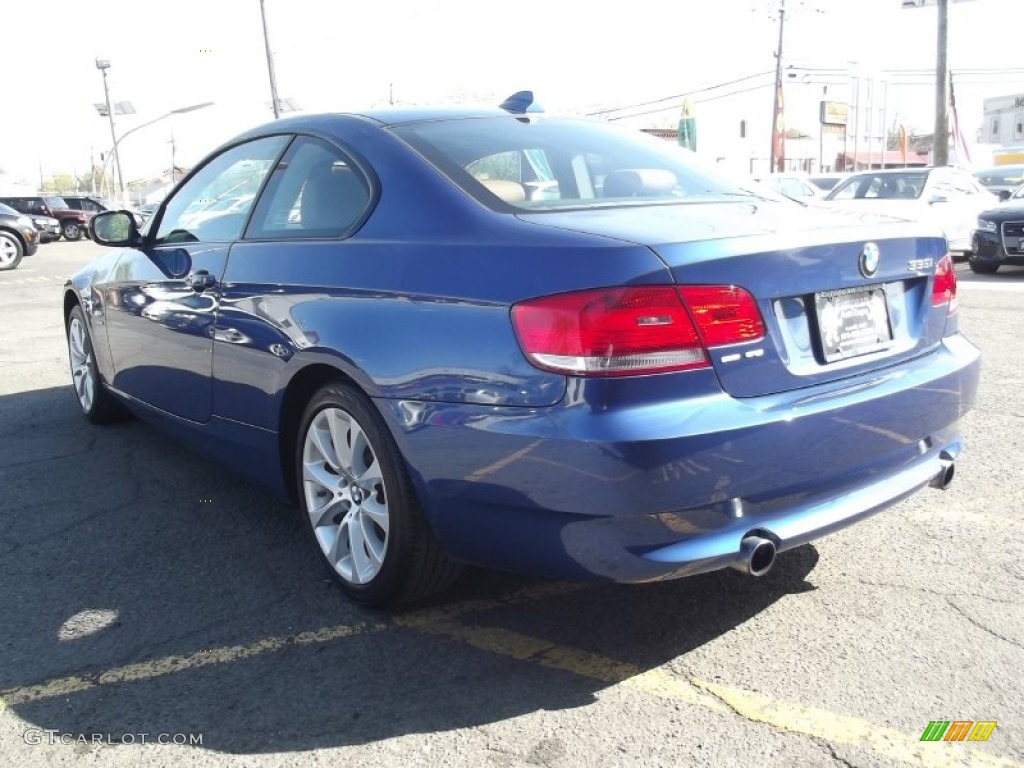 2010 3 Series 335i xDrive Coupe - Le Mans Blue Metallic / Saddle Brown Dakota Leather photo #4