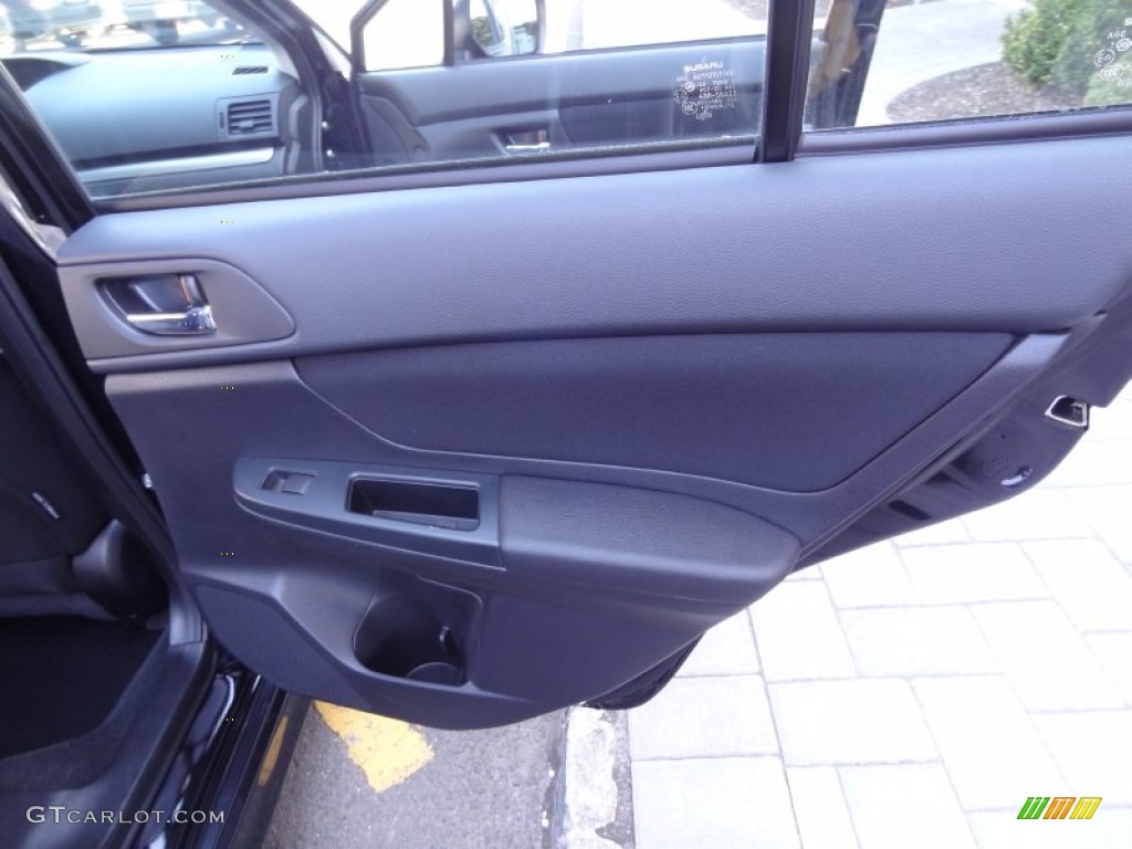 2012 Subaru Impreza 2.0i Sport Premium 5 Door Black Door Panel Photo #80355052