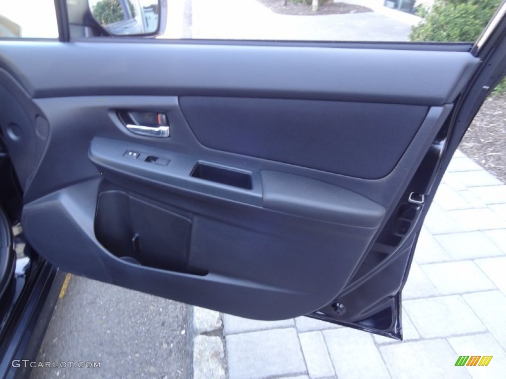 2012 Subaru Impreza 2.0i Sport Premium 5 Door Black Door Panel Photo #80355070