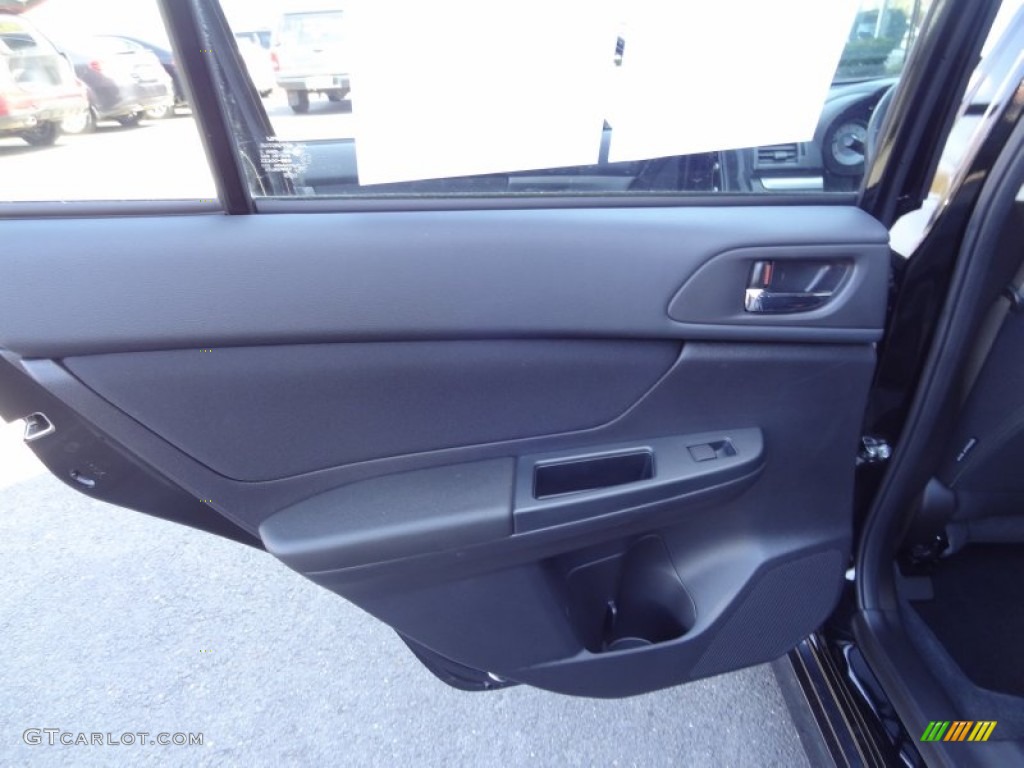 2012 Subaru Impreza 2.0i Sport Premium 5 Door Black Door Panel Photo #80355085