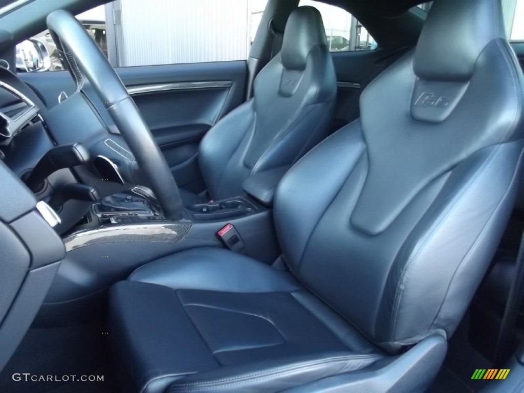 Black Silk Nappa Leather Interior 2010 Audi S5 4.2 FSI quattro Coupe Photo #80355379