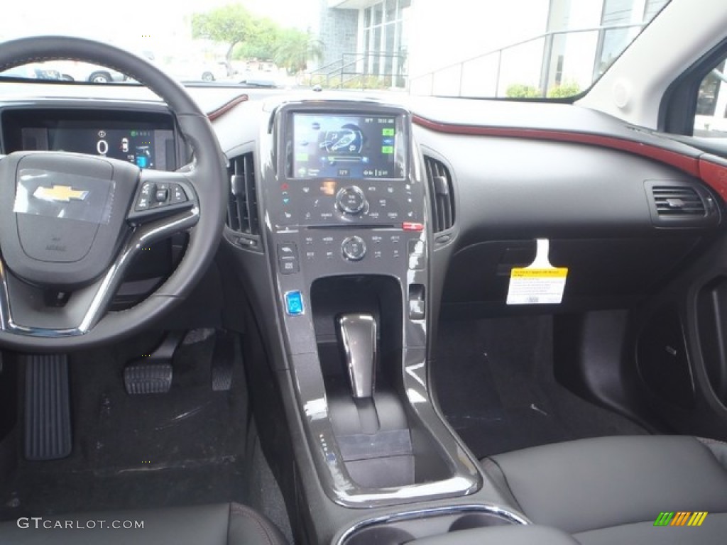 2013 Chevrolet Volt Standard Volt Model Jet Black/Spice Red/Dark Accents Dashboard Photo #80355388