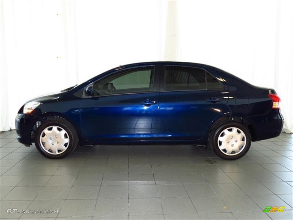 2008 Yaris Sedan - Nautical Blue Metallic / Bisque photo #4