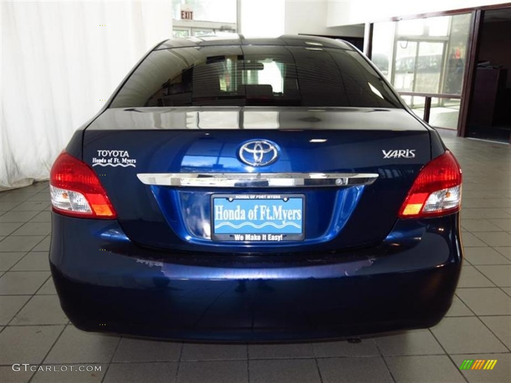 2008 Yaris Sedan - Nautical Blue Metallic / Bisque photo #6