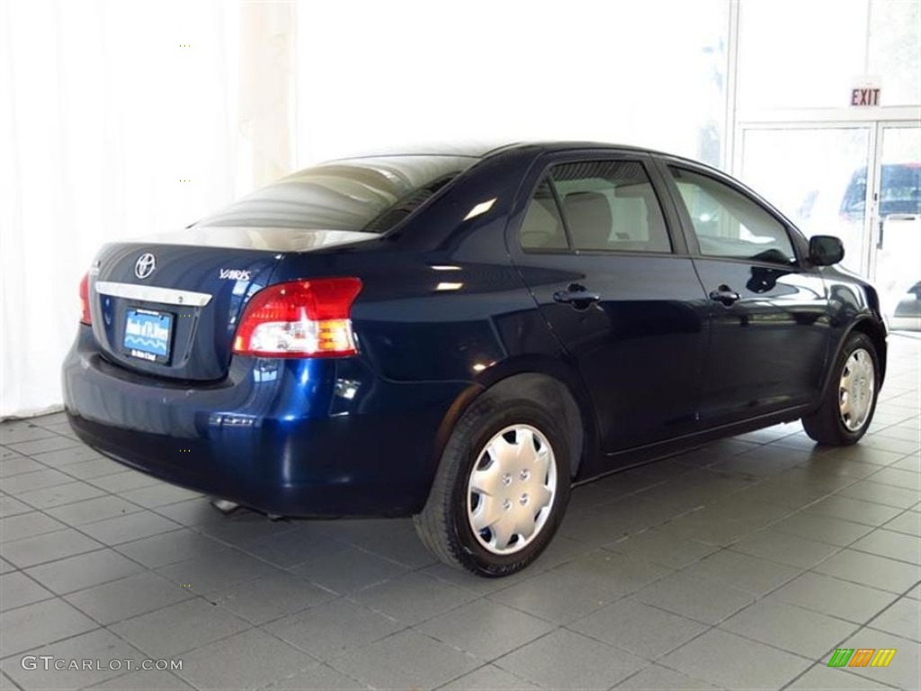 2008 Yaris Sedan - Nautical Blue Metallic / Bisque photo #7