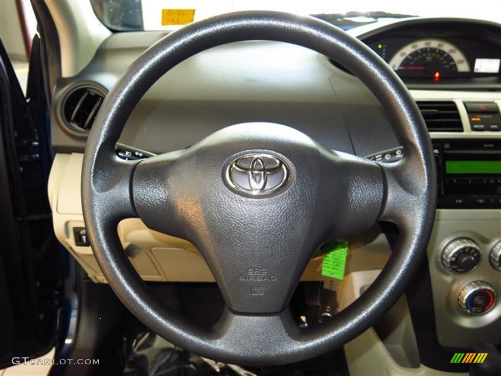 2008 Yaris Sedan - Nautical Blue Metallic / Bisque photo #24
