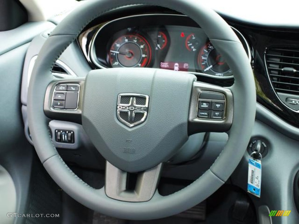 2013 Dodge Dart Rallye Diesel Gray Steering Wheel Photo #80359494