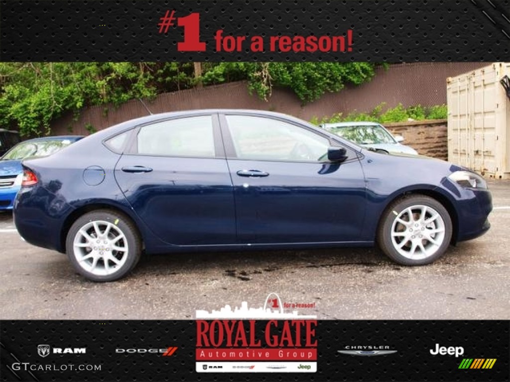 2013 Dart SXT - True Blue Pearl Coat / Black/Light Diesel Gray photo #1