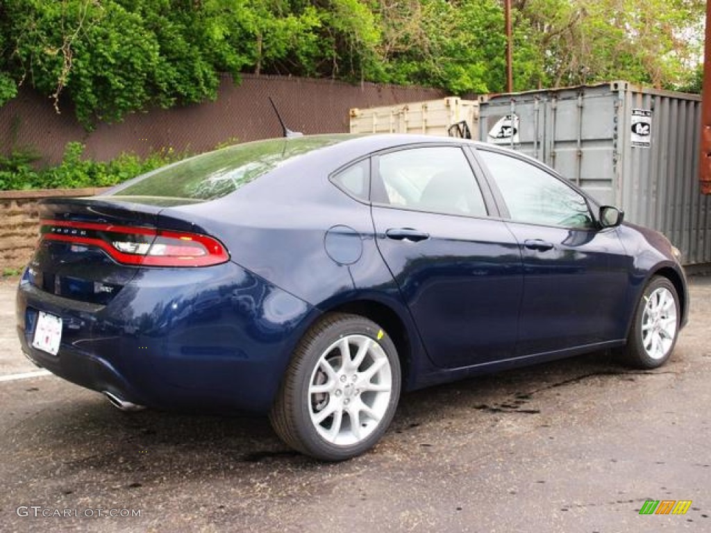 2013 Dart SXT - True Blue Pearl Coat / Black/Light Diesel Gray photo #3