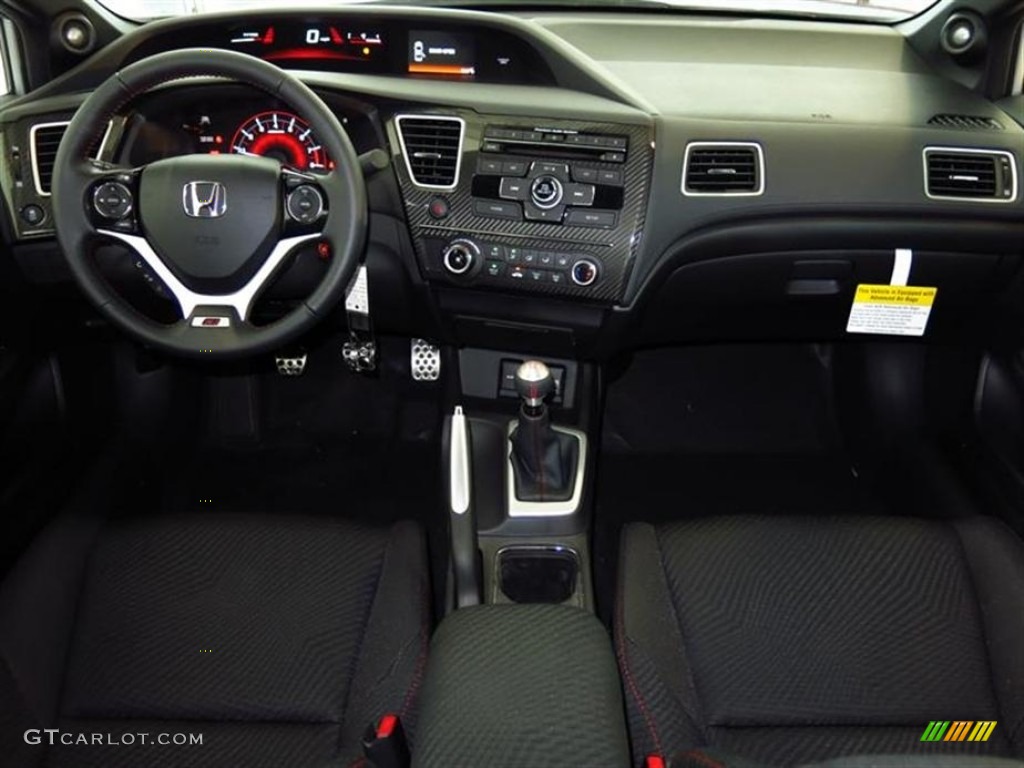 2013 Honda Civic Si Sedan Black Dashboard Photo #80361259