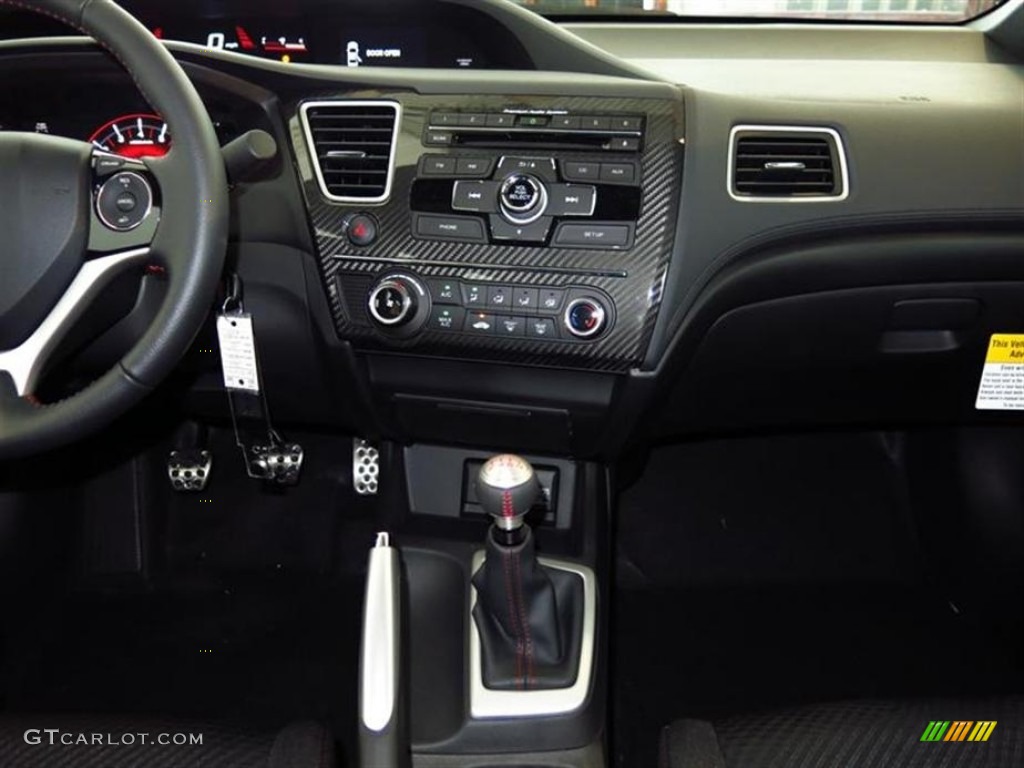 2013 Honda Civic Si Sedan Black Dashboard Photo #80361313
