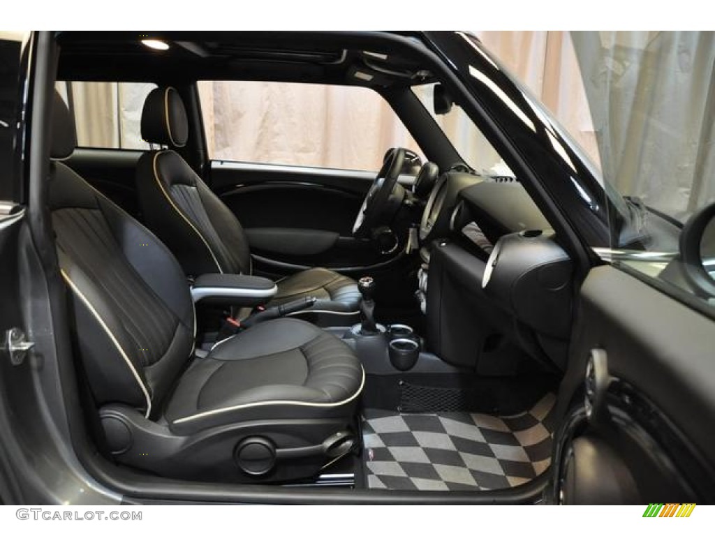 Lounge Carbon Black Leather Interior 2010 Mini Cooper John Cooper Works Hardtop Photo #80363044