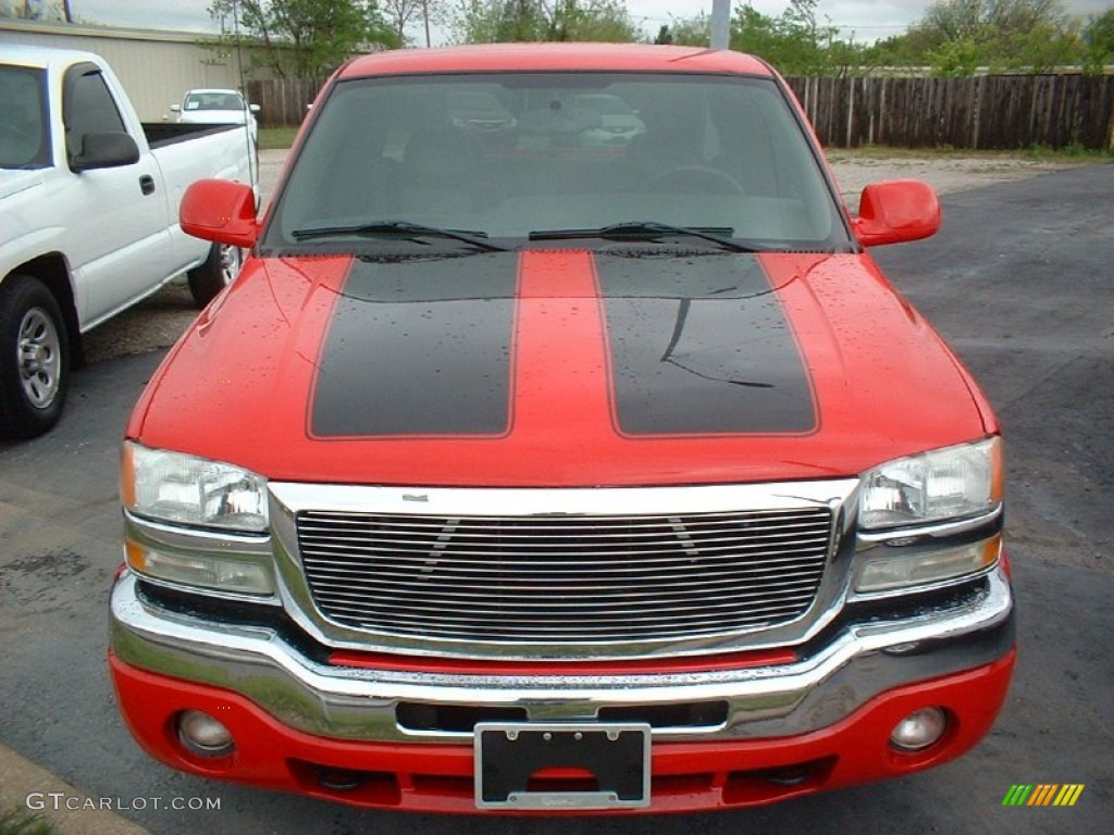 2005 Sierra 1500 SLT Extended Cab - Fire Red / Dark Pewter photo #2