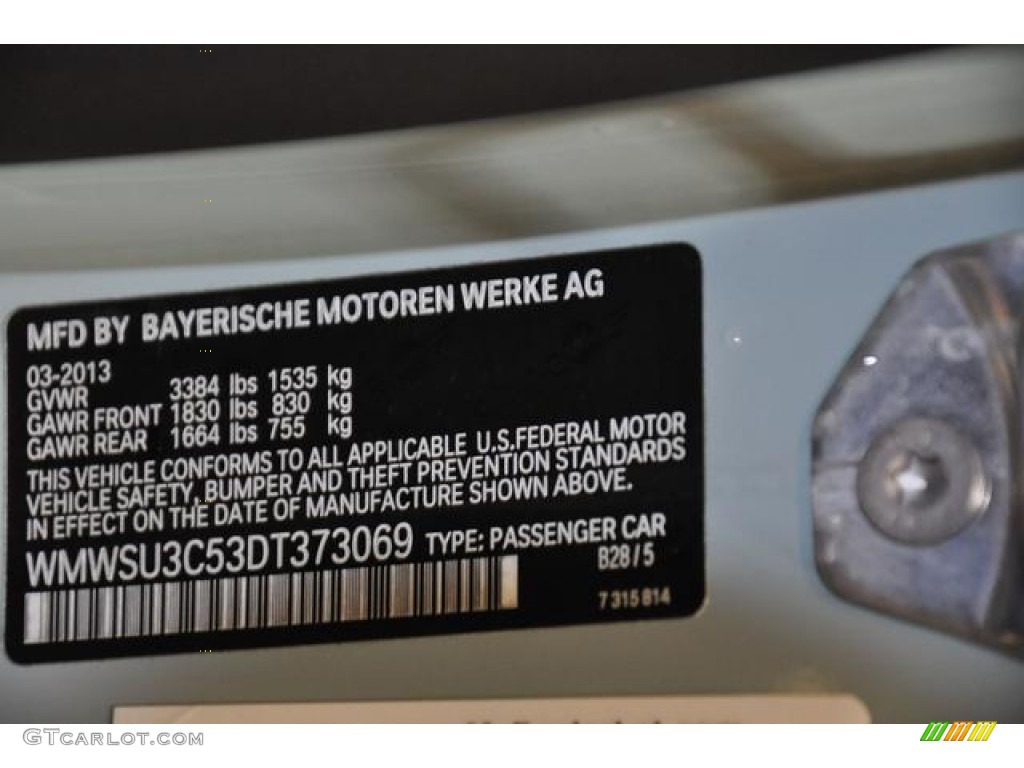 2013 Cooper Hardtop - Ice Blue / Carbon Black photo #24
