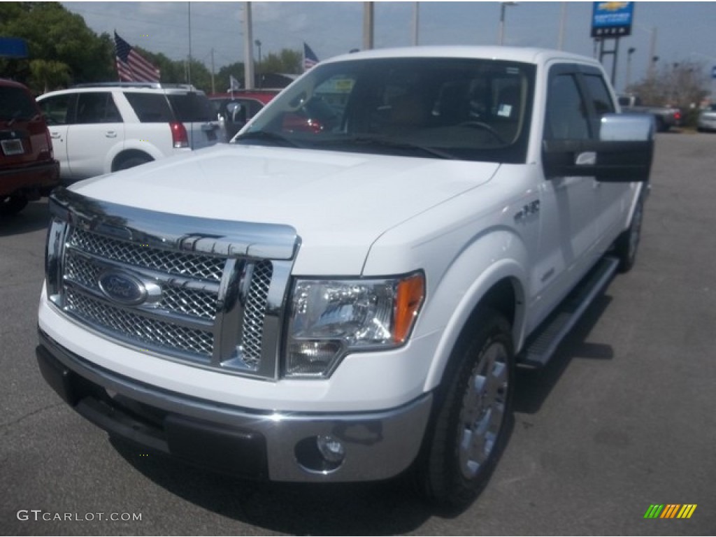 2011 F150 Lariat SuperCrew - Oxford White / Pale Adobe photo #1