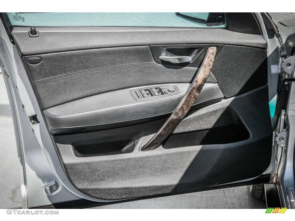 2007 BMW X3 3.0si Black Door Panel Photo #80367607