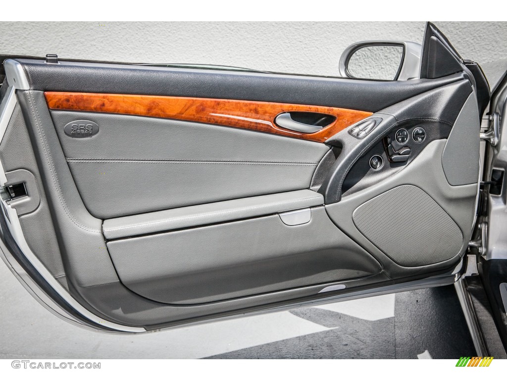 2005 Mercedes-Benz SL 500 Roadster Charcoal Door Panel Photo #80368832