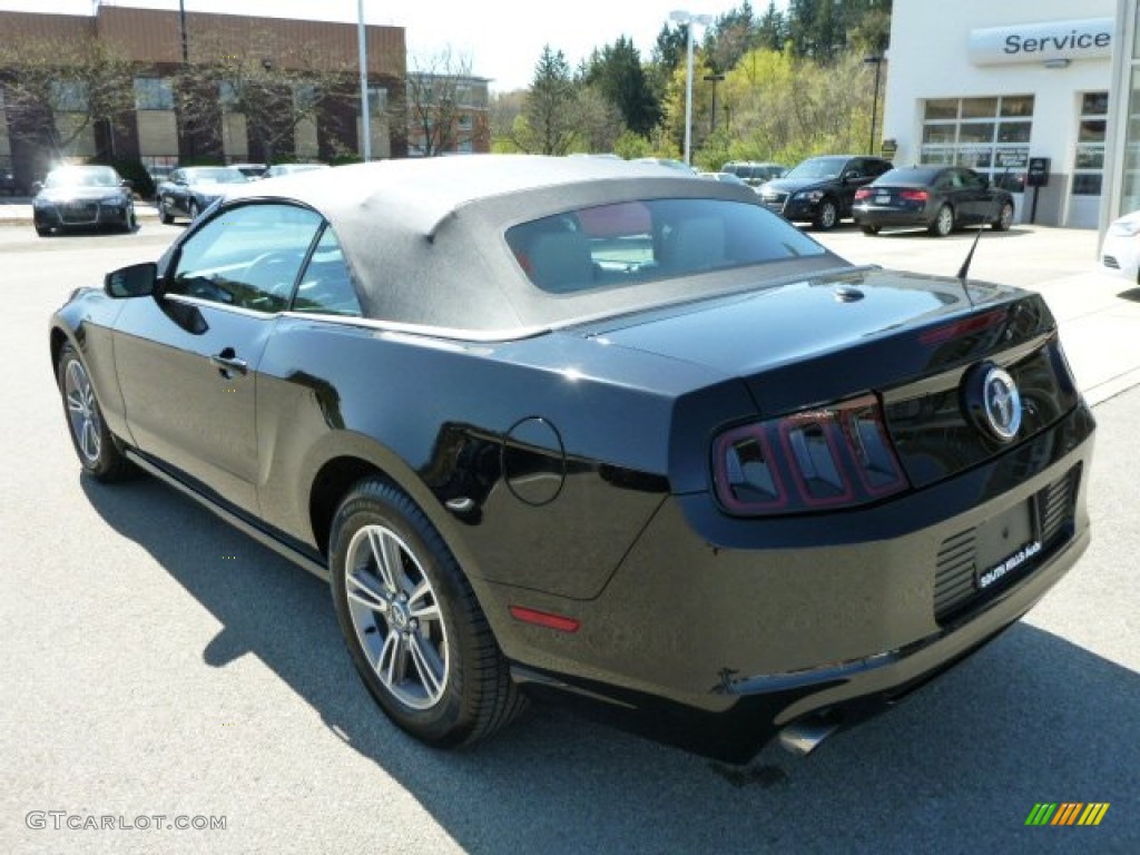 2013 Mustang V6 Premium Convertible - Black / Stone photo #3