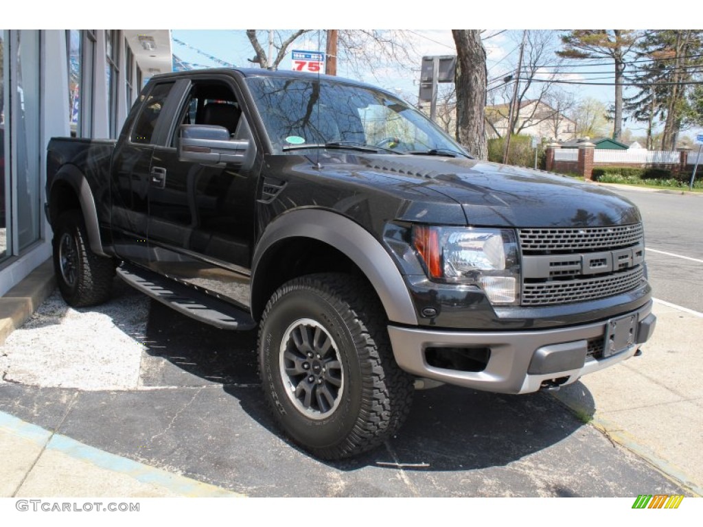2010 F150 SVT Raptor SuperCab 4x4 - Tuxedo Black / Raptor Black/Orange photo #7