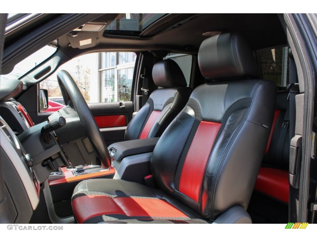 2010 F150 SVT Raptor SuperCab 4x4 - Tuxedo Black / Raptor Black/Orange photo #12