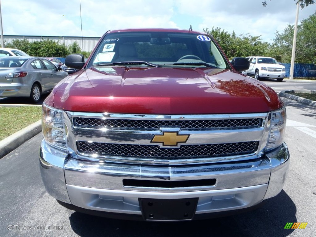 2013 Silverado 1500 LT Crew Cab - Deep Ruby Metallic / Light Titanium/Dark Titanium photo #2