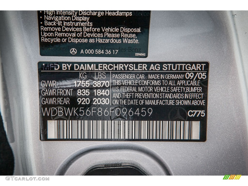2006 Mercedes-Benz SLK 350 Roadster 775 Photo #80373406