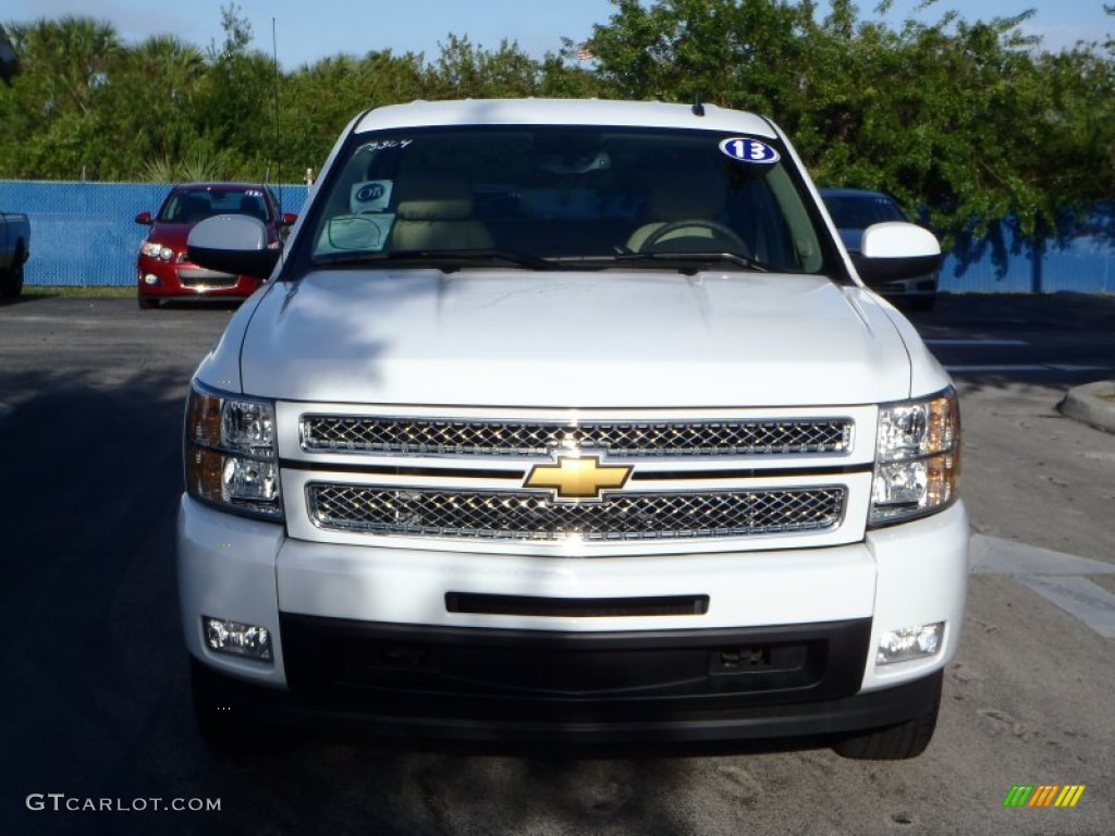 2013 Silverado 1500 LTZ Crew Cab - Summit White / Light Cashmere/Dark Cashmere photo #2