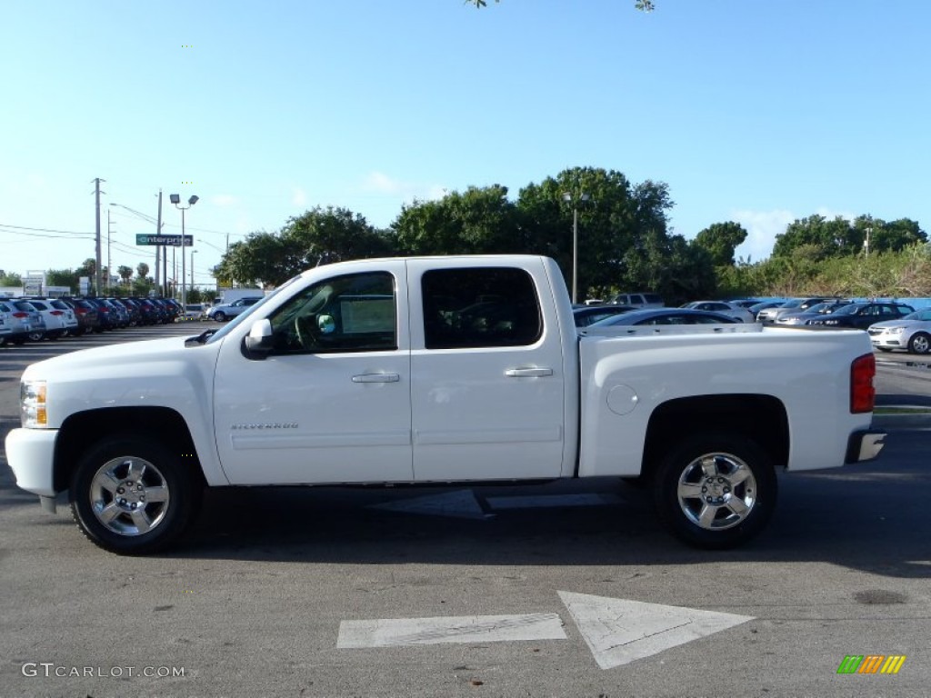 2013 Silverado 1500 LTZ Crew Cab - Summit White / Light Cashmere/Dark Cashmere photo #3